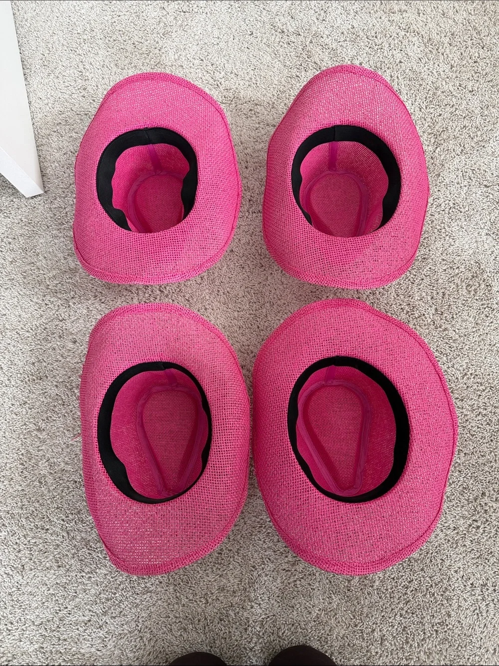 Party City Pink Straw Cowboy Hat - Packable Fun Accessory- 4 pack